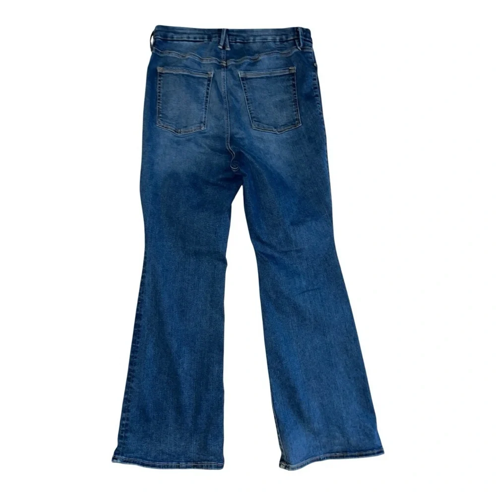 Good American Blue Flare Wide Leg Jeans
